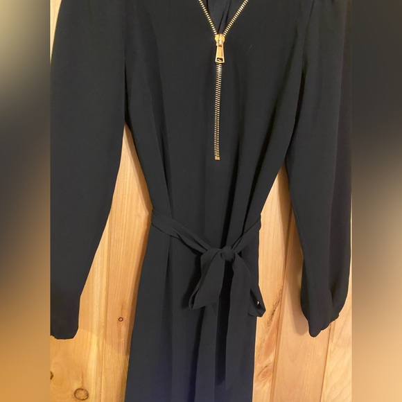 INC International Concepts Women’s Black Long-Sleeve Tunic Dress w/ Gold Zipper - Picture 5 of 8